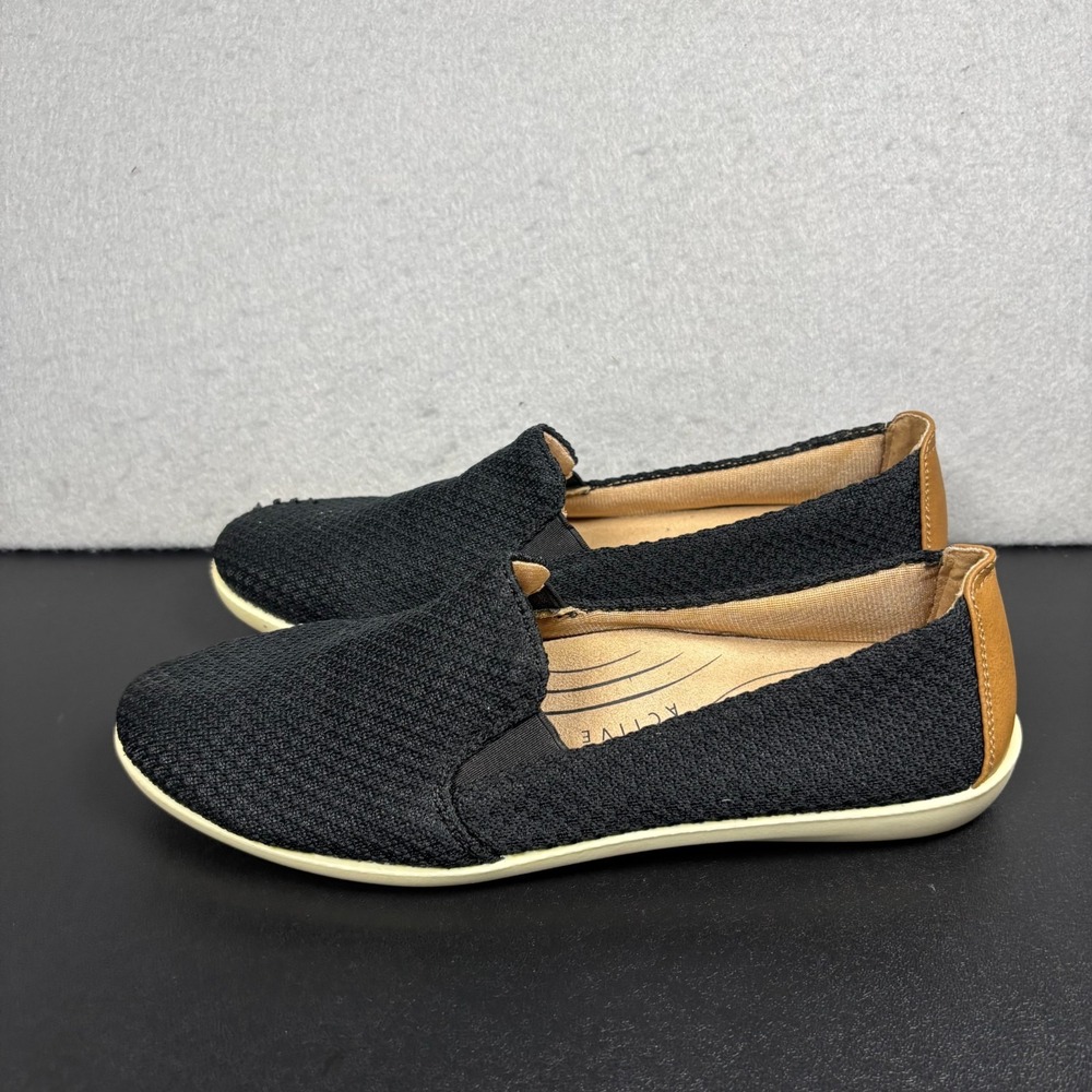 LifeStride Next Level Women's Shoes Black Mesh Slip On Moccasin Loafers Size 7M